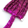 2yards 20mm Elastic Sequins Ribbon Lace Trim Sequin Sewing Fabric Ribbon For Dress Clothes Headdress Bridal Wedding Accessories