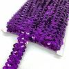 2yards 20mm Elastic Sequins Ribbon Lace Trim Sequin Sewing Fabric Ribbon For Dress Clothes Headdress Bridal Wedding Accessories
