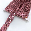 2yards 20mm Elastic Sequins Ribbon Lace Trim Sequin Sewing Fabric Ribbon For Dress Clothes Headdress Bridal Wedding Accessories