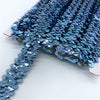 2yards 20mm Elastic Sequins Ribbon Lace Trim Sequin Sewing Fabric Ribbon For Dress Clothes Headdress Bridal Wedding Accessories