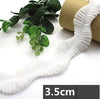 3.5cm Chiffon Pleated S Shaped White Lace Trimming DIY Apparel Sewing & Fabric Lace Tape Black Navy Blue Brown Lace Ribbons Lace