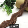 3.5cm Chiffon Pleated S Shaped White Lace Trimming DIY Apparel Sewing & Fabric Lace Tape Black Navy Blue Brown Lace Ribbons Lace