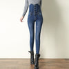 3 Color Jeans Women High Waist Elastic Skinny Denim Long Pencil Pants Woman Jeans Camisa Feminina Lady Fat Trousers