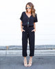 3 color xl Fashion Hot Summer V neck Cross Lacing Solid Chiffon Casual Sexy combinaison women jumpsuits Female catsuits Rompers