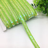 3 yards 13mm Sequins Ribbon Lace Trim Sequin Fabric For Dress Clothes Headdress Bridal Sewing Accessories DIY