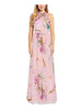 Women's Floral Printed Chiffon Gown