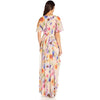 Women's Floral Printed Chiffon Gown