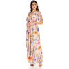 Women's Floral Printed Chiffon Gown