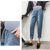 3210 Autumn Winter Women Jeans Maternity Pants High Waist Straight Casual Loose Popular Pregnancy Abdominal Clothes Denim Pants