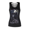 3D Wolf Printed Women Fitness Camisole Tank Tops Sleeveless T Shirts Tees Gothic Punk Rock Sporting Clothes Strap Vest