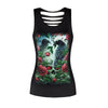 3D Wolf Printed Women Fitness Camisole Tank Tops Sleeveless T Shirts Tees Gothic Punk Rock Sporting Clothes Strap Vest