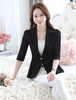 3XL 4XL New Slim Summer Blazer Women Chiffon Sleeve Notched Thin Ladies Blazer Jacket Officewear One Button Short Blazers