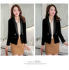3XL Velvet women's blazer Elegant Double Buttons Suit Jacket Female Notched Collar Long Sleeve feminine coat Pockets Officewear