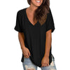 3xl- 5xl Summer V Neck tunic tops Short Sleeve Casual soild Shirt spring blouse women elegant plus size women clothing top mujer