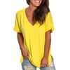 3xl- 5xl Summer V Neck tunic tops Short Sleeve Casual soild Shirt spring blouse women elegant plus size women clothing top mujer