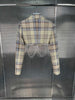 4.25 GuliChic  Women Heavy Industry Rhinestone Tassels Chain Plaid Short Temperament Blazer