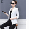 4 Colors Womens Casual Blazer Work Office Lady Suit Slim Three Button 3/4 Sleeve Fitted Open Blazer Black Green White Red  5210