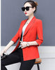 4 Colors Womens Casual Blazer Work Office Lady Suit Slim Three Button 3/4 Sleeve Fitted Open Blazer Black Green White Red  5210