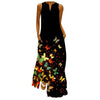 40# Butterfly Printed Sleeveless Long Dress Women V-neck tank Maxi Dress With Pockets Vintage Cami Summer Dress Robe Femme