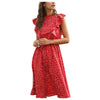 40# Dot Print Ruffles Dress Women Butterfly Sleeve Chiffon Dress Vintage Bohemian Dress Elegant Dresses Vestido Платье Летнее