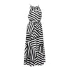 40# Halter Stripe Print Maxi Dress Women Sexy Sleeveless O-neck Summer Dress Bohemian Casual Dresses For Women robe Femme