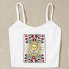 40#Ladies rose sun print V-neck camisole top summer short women t shirt moda verao camisetas de mujer blusa sexy mujer