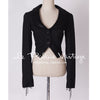 40-  50s black wo short coat plus size elegant jacket blazer feminino manga longa mujer pinup bandage jacket