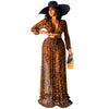 4239 cross border spring summer European and American women's Leopard Print Chiffon Skirt Suit two piece set (excluding underwea
