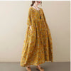 4XL 5XL 6XL Printed Floral Dress For Women 2023 Summer Short Sleeve Cotton Linen Long Dress Female Casual Boho Dress