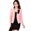 4XL Blazer Women Suit 2023 Three Flowers Suits Women Blazers Short slim Spring Autumn Coats Female Jackets Black