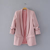 5 Colors Women Red Blazer for Office Ladies OL-style Elegant Classic Feminino Pink Coat Female Black Work-wear Suit Tops