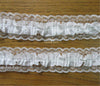 5 Yard White 2-Layer Gathered Fabric Embroidered Lace Trim Ribbon Handmade Wedding Dress Bridal Sewing Craft Decoration