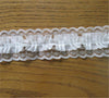 5 Yard White 2-Layer Gathered Fabric Embroidered Lace Trim Ribbon Handmade Wedding Dress Bridal Sewing Craft Decoration