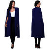 5 colors Open Front Cape Long Sleeve Blazer coat 2022 Cloak Sleeve Longline Plain Outer plus size s-4xl Women Elegant Blazer