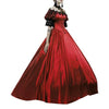 50% Sales  Halloween Party Women Medieval Off Shoulder Lace Patchwork Ball Gown Maxi Dress