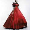 50% Sales  Halloween Party Women Medieval Off Shoulder Lace Patchwork Ball Gown Maxi Dress