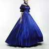 50% Sales  Halloween Party Women Medieval Off Shoulder Lace Patchwork Ball Gown Maxi Dress