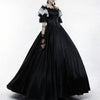 50% Sales  Halloween Party Women Medieval Off Shoulder Lace Patchwork Ball Gown Maxi Dress