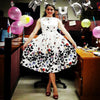 50'S 60'S Women Vintage Summer Dress Butterfly Print Casual White Evening Party Sleeveless Dress