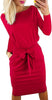 2023 Fall Dresses for Women Casual Long Sleeve Belted Party Bodycon Sheath Pencil Dress