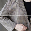 #5213 Spring Autumn Vintage Cotton Linen Blazer Women Vertrical Striped Blazer Female Loose Single Buttons Womens Blazers Jacket