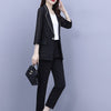 #5234 Black Plus Size Blazer For Women Single Buttons Casual Blazer Woman Three Quarter Sleeve Chiffon Blazer Coat Thin Elegant