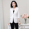 #5262 Black White Office Blazer Women Single Button Slim Korean Style Plus Size Formal Blazer Woman Thin Suit Jacket Spring 2022