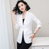 #5262 Black White Office Blazer Women Single Button Slim Korean Style Plus Size Formal Blazer Woman Thin Suit Jacket Spring 2022