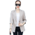 #5271 Black White Grey Cotton Linen Blazer Women Thin Casual Suit Jacket Female Slim Short Womens Blazers Three Quarter Sleeved