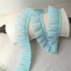 5CM Wide Double Layers Mesh Pleated Lace Ribbon Fold Ruffle Trim Guipure Fabric Appliques Dresses DIY Sewing Trimmings Supplies