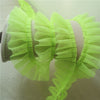 5CM Wide Double Layers Mesh Pleated Lace Ribbon Fold Ruffle Trim Guipure Fabric Appliques Dresses DIY Sewing Trimmings Supplies