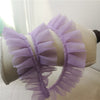 5CM Wide Double Layers Mesh Pleated Lace Ribbon Fold Ruffle Trim Guipure Fabric Appliques Dresses DIY Sewing Trimmings Supplies