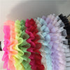 5CM Wide Double Layers Mesh Pleated Lace Ribbon Fold Ruffle Trim Guipure Fabric Appliques Dresses DIY Sewing Trimmings Supplies