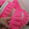 5CM Wide Double Layers Mesh Pleated Lace Ribbon Fold Ruffle Trim Guipure Fabric Appliques Dresses DIY Sewing Trimmings Supplies
